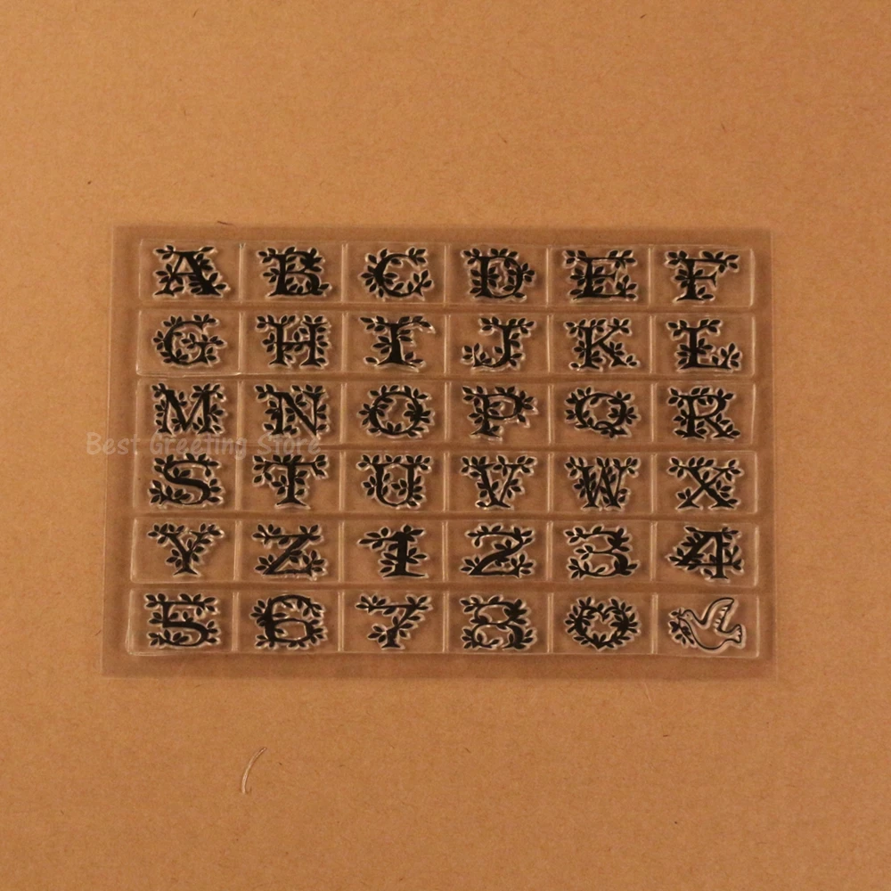 

ENO Greeting Clear Stamps Creative Leaves Alphbet Stamp Bullet Journal Scrapbooking Card Stamps