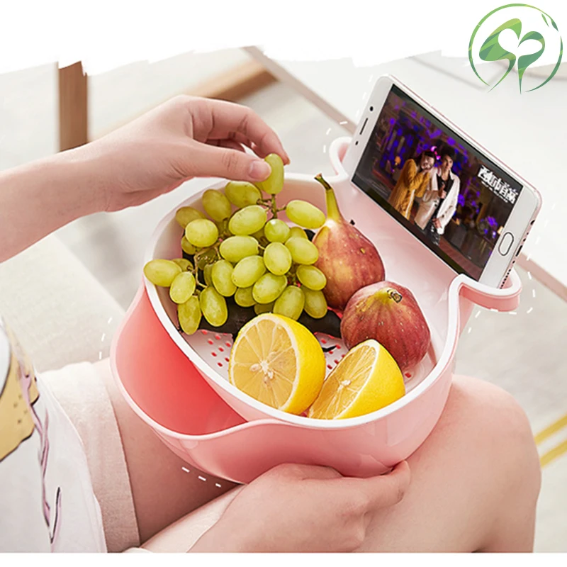 

Multifunction Plastic Trash Can Can Tray Storage Box Lazy Melon Dish Can Mini Waste Bin Desktop Garbage Trash Can Tray