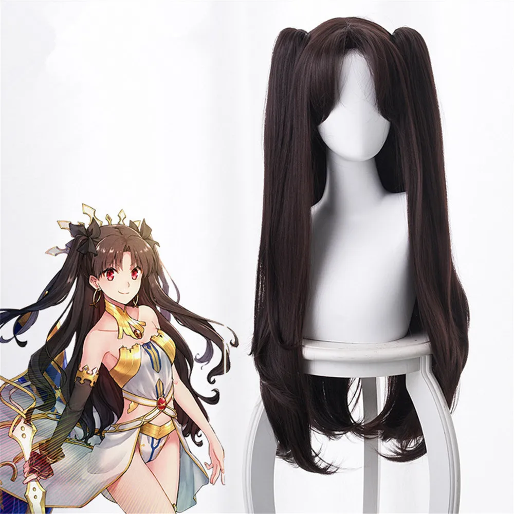 Tohsaka рин косплей парик Fate Grand Order/Fate Stay Night Hair 80 см волнистые синтетические волосы