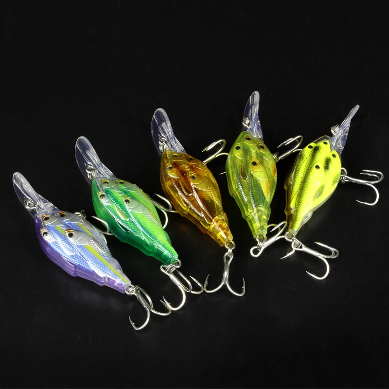 1pcs Fishing Lures 3D Eyes Floating Laser Minnow Hard Aritificial