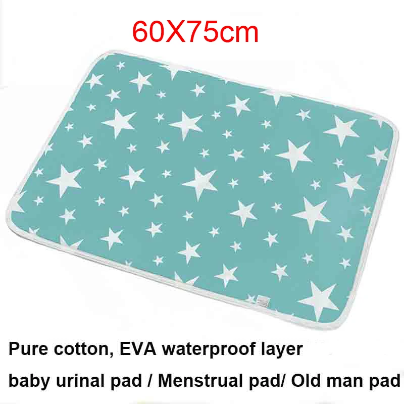 

60*75cm Toddler Changing Pads Covers Reusable Soft Diaper Baby Changing Mat Waterproof Sheet Urine Mat Pet Oldman Woman Newborn