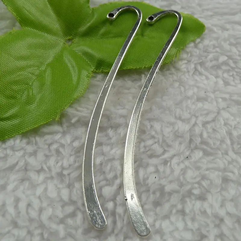 120 шт. антикварные серебряные хорошие закладки 87x14 мм#4259 - Цвет: antique silver