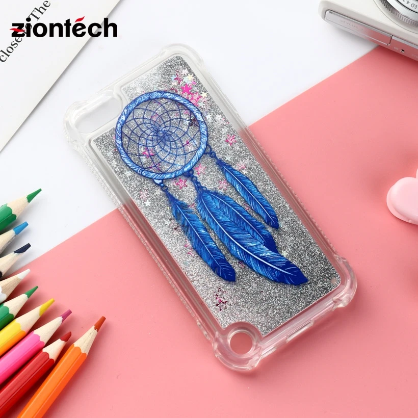 

Soaptree Soft TPU Phone Case Cover For ipod touch 5 6 Covers For touch5 Glitter Liquid Dynamic Sand Back Cases Fundas