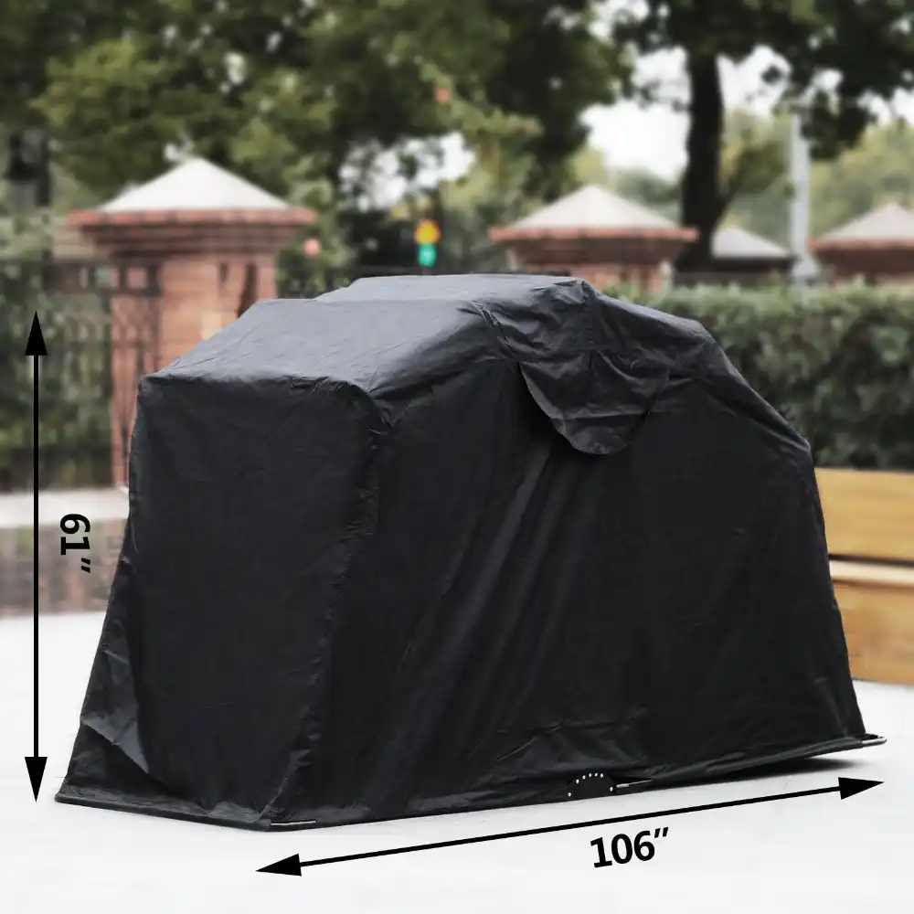 motorcycle shelter with floor