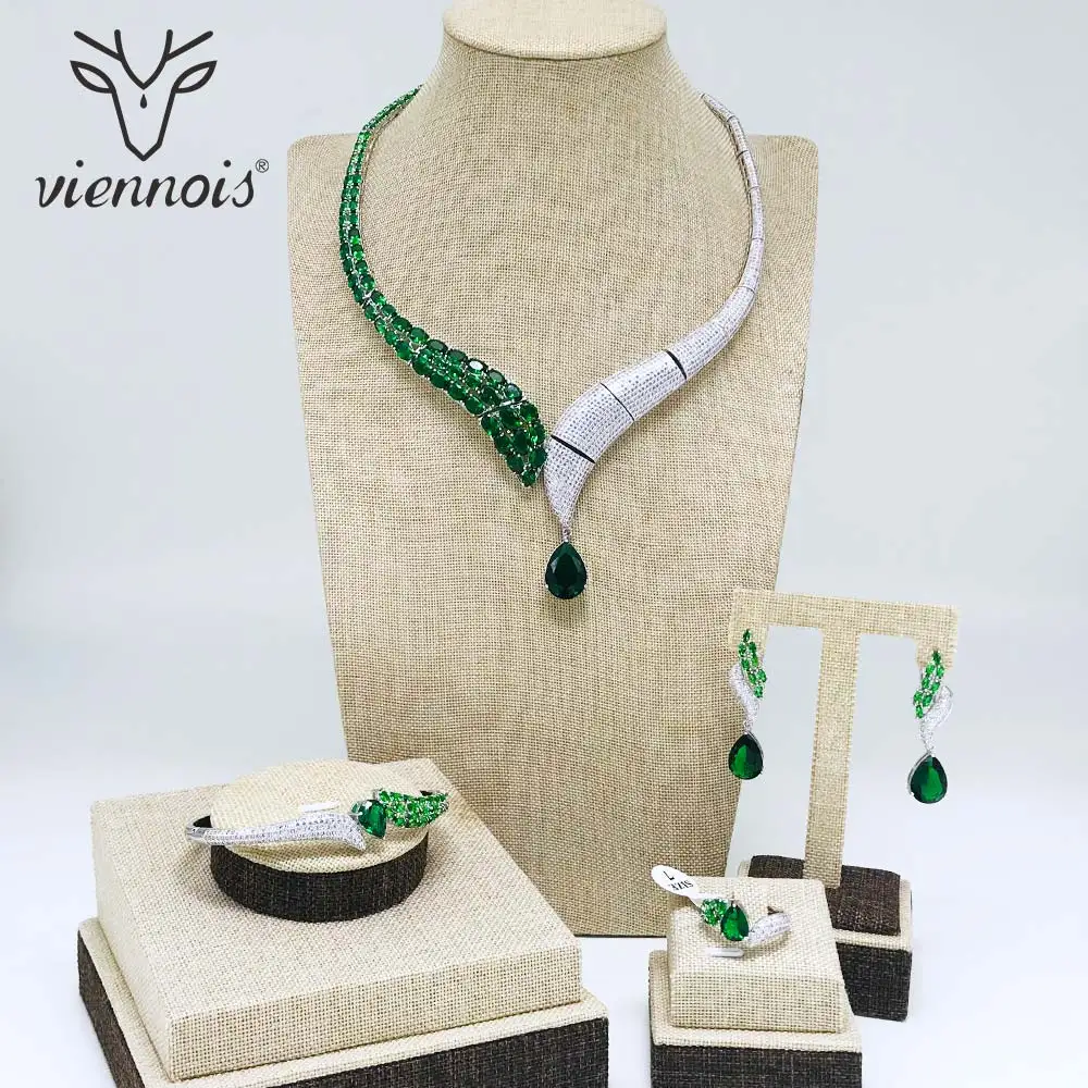 Женские вечерние сережки подвески Viennois серьги с кристаллами
