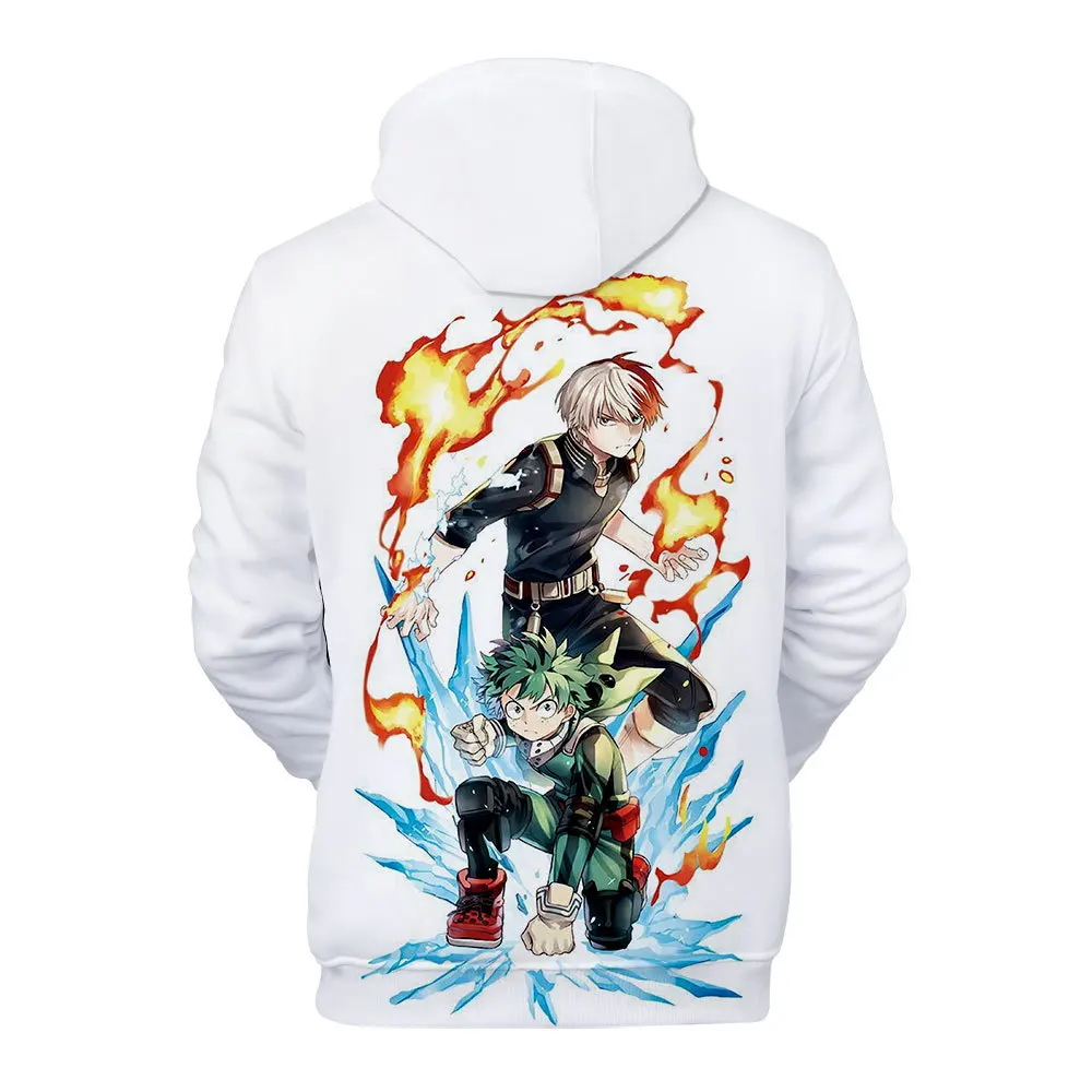 Толстовка с капюшоном с героями мультфильма «My Hero Academy», толстовки Midoriya Izuku Bakugou Katsuki All Might, пуловеры с 3D капюшоном, куртка для детей и взрослых