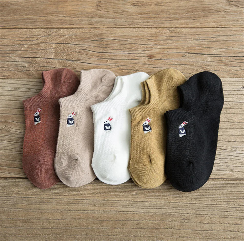 2019 Woman summer embroidery funny boat socks cartoon breathable wicking comfortable socks sports casual fitness socks 40M22 (7)