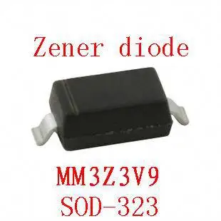 

0805 smd zener diode sod-323 MM3Z3V9 100pcs