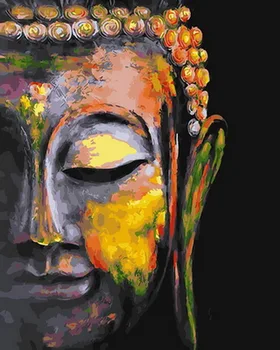 

Unframe diy oil picture oil paintings by numbers figure painting paint by number for home decor 4050cm Buddha head