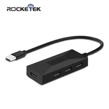 Rocketek Высокое качество Мульти usb 2,0 концентратор 4 порта адаптер сплиттер для iMac MacBook Air ПК компьютер ноутбук аксессуары