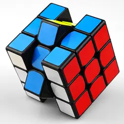 Красочные 3x3x3 три слоя Magic Cube Profissional конкурс Скорость Cubo номера наклейки головоломка магический куб Прохладный игрушка мальчик