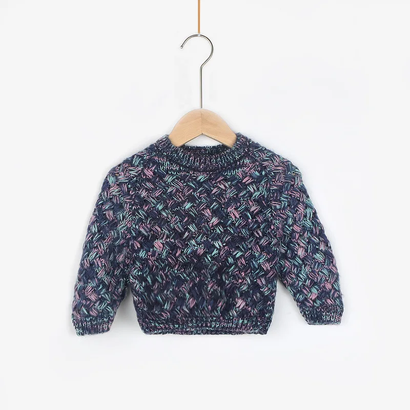 

Good Quality Kids Girls Cotton Mixed Color Sweaters Girls Warm Rabbit Fur Clothes Child Pullover Knit Sweater Age 0-6Yrs CA403