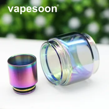 

Original VapeSoon Rainbow Glass Tube +810 Stainless Steel Drip Tip For TFV12 Prince Atomizer TANK 1set