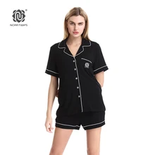 NORA TWIPS женская короткая пижама костюм хлопок новое поступление однотонная летняя сатиновая Пижама женская домашняя одежда ночное белье(xs-xl