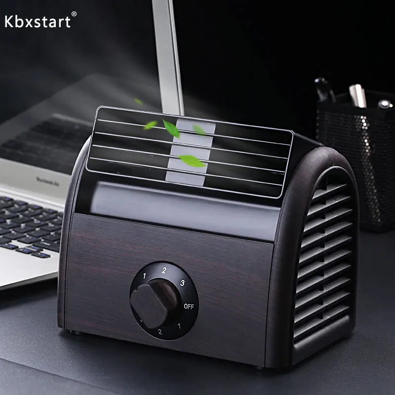 

Kbxstart Mini Small Desk Bladeless Fan Table Portable 45 Degree Angle Cooler Fans With Double Turbine Third Gear Strong Wind