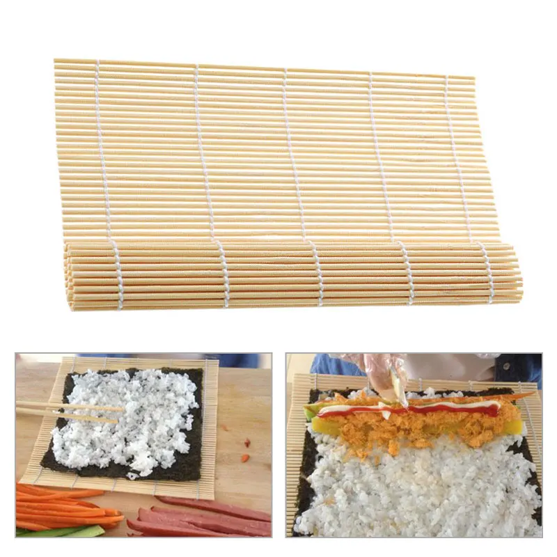 

Sandwich Mold Bamboo Sushi Mat Rice Rolling Roller Maker Home Handmade Bamboo Sushi Mat for Kitchen DIY Making Tools Supplies