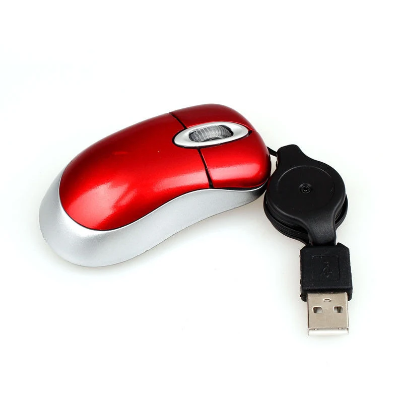 

Portable Extensible Mini USB Wired Optical Mouse Mice For PC Laptop Computer