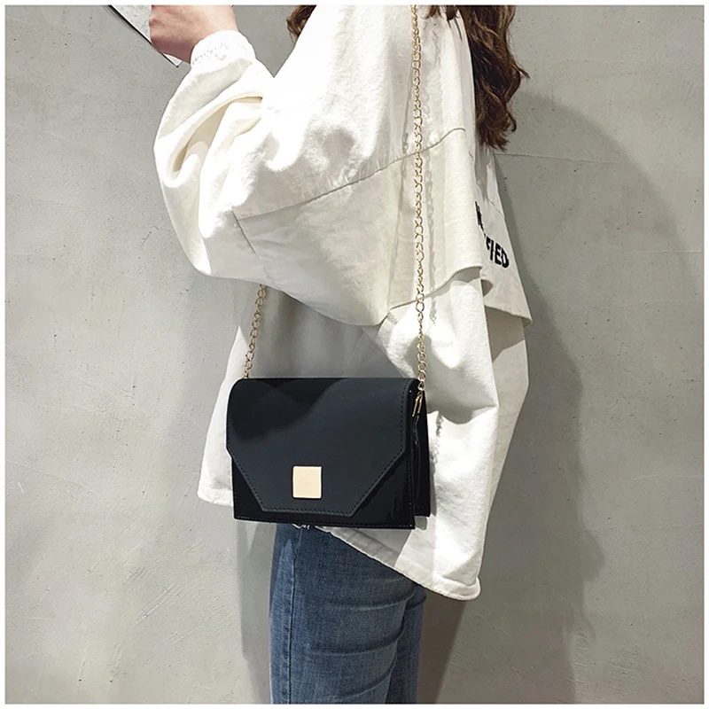 

2019 spring new Women Bag matte small leather Handbags chain single Shoulder Bag Small Flap Crossbody Bags for Women Messenger B