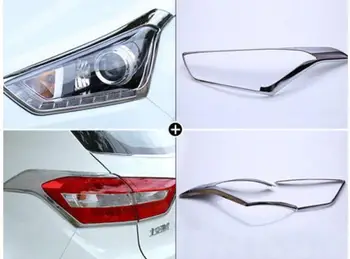 

ABS Chrome Headlights/rearlights cover Exterior decoration accessory For Hyundai Creta ix25 2014 2015 2016 2017