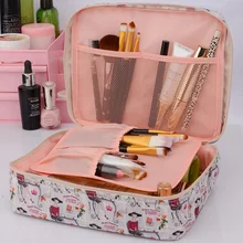 Brand Neceser Portable Toiletry Cosmetic Bag Waterproof Makeup Make Up Wash Organizer Storage Pouch Travel Kit Bag Hand