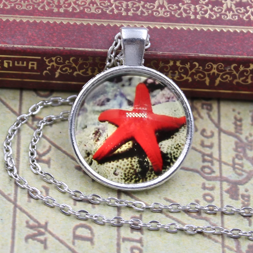 Новое поступление Пляж Корал starfish стекло кабошон ювелирных изделий Кристалл