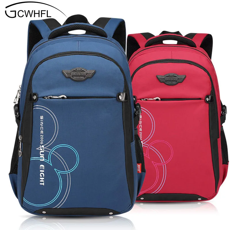 2017 Boys Male Nylon Backpacks College Students Middle School Backpack
