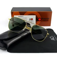 Модное высококачественное Брендовое дизайнерское солнцезащитное стекло es для мужчин американская армия военный пилот AO солнцезащитное стекло es мужские стеклянные линзы de sol OP55 OP57