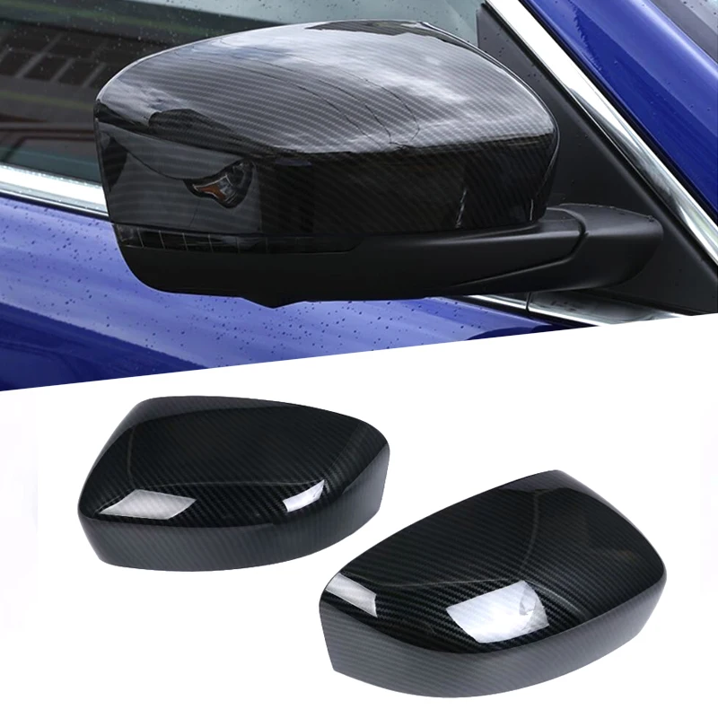 

2PCS Carbon Fiber Style Car Side Rearview Mirror Cover Cap Trim Accessories For Maserati Levante 2016 2017 2018 ABS Covers