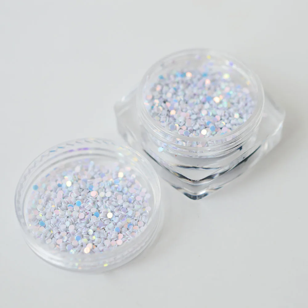 

2g Mini Round Nail Art Glitter Thin Paillette Mixed Light Blue Color DIY Sparkly Shinning Nail Art Decoration TRY02
