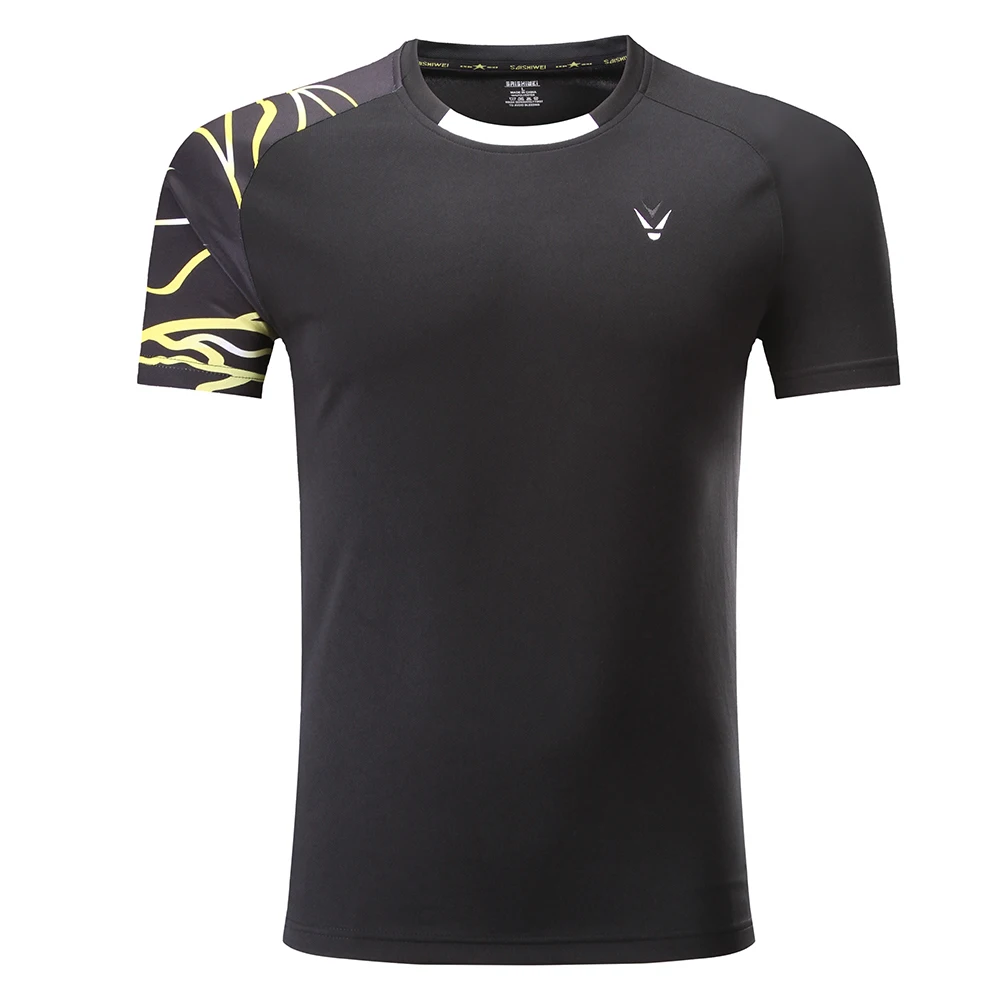 Новая быстросохнущая одежда для бадминтона, Спортивная футболка, теннисная футболка для мужчин/женщин, теннисные майки, футболка для настольного тенниса 3861AB