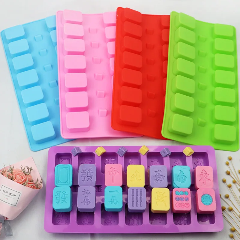 

Dice Mahjong style Silicone mold Chocolate Fondant Mold DIY Baking Party Cake Decorating Tools Soap Polymer Clay Candy Mould