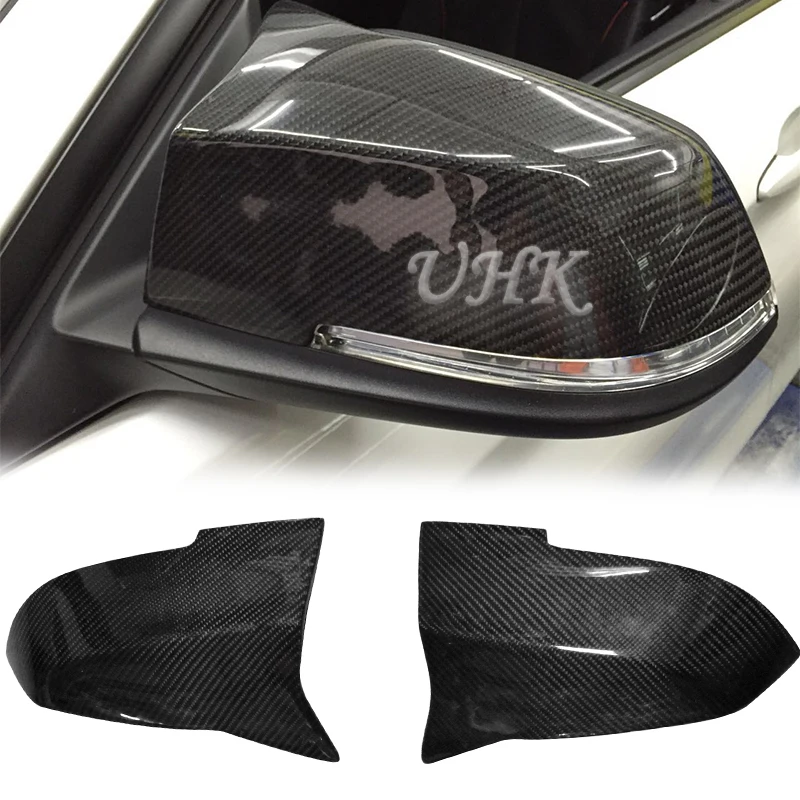 

UHK For BMW 1 2 3 4 Series Carbon Fiber Rear View Mirror Cover M4 Style Auto Decorative Mirror Caps Decoration Renlacement Type