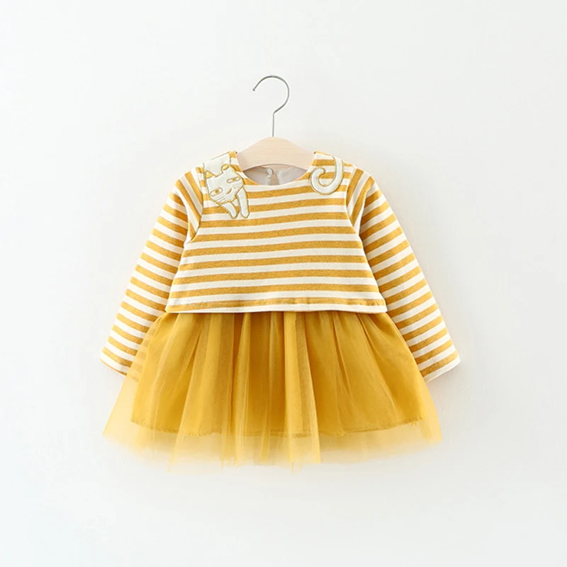 

Children Dresses 0-3 years Spring Autumn dress For Girl Kids Clothing 2018 Full Sleeve Mesh Romper Baby Newborn Tutu Tops Dress