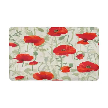 

Poppy Field Indoor Entrance Doormat Non Slip Door Mat Entrance Rugs Home Decor
