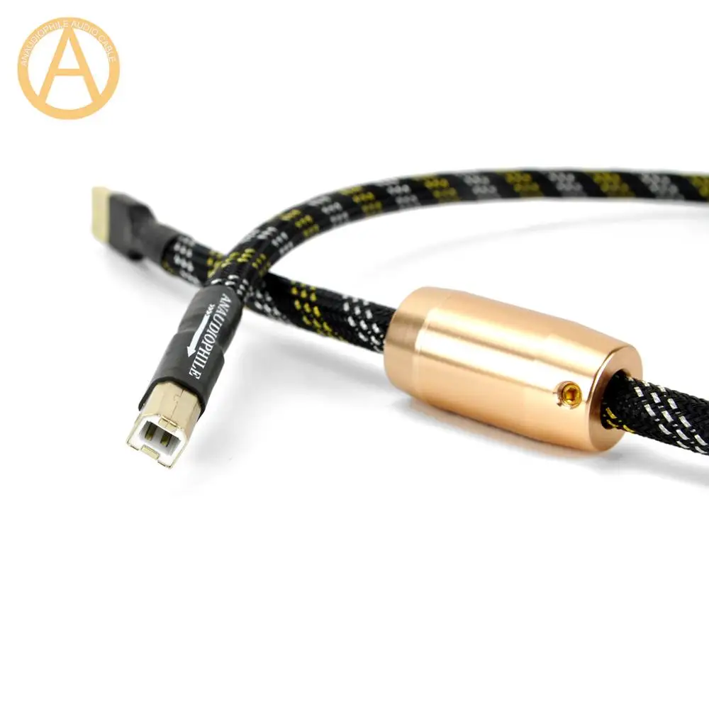 HIFI USB Cable 4N OFC USB 2.0 Audio Cable Type A To Type B USB Audio Data Cable For USB DAC Compute PC Laptop UC11