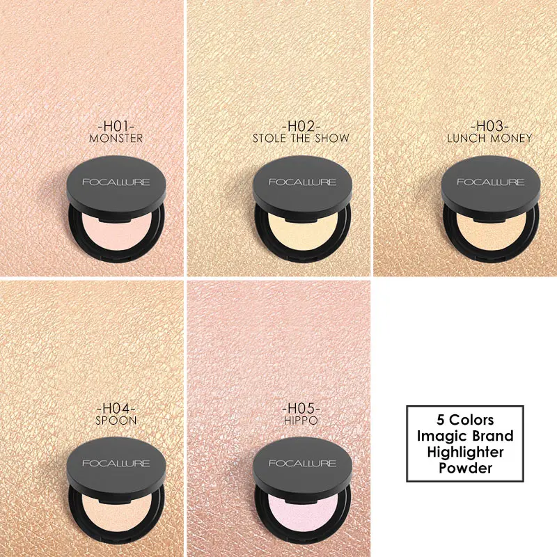 Focallure 5 цветов highlighter пудра Макияж Imagic осветитель мерцающая для лица Уход