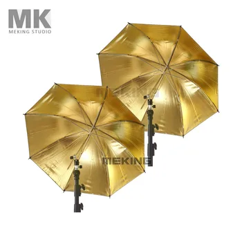 

Meking 2pcs Selens 84cm/33" Gold Black Umbrella Lighting Umbrellas softbox 2in1 kit for photographic Fotografie
