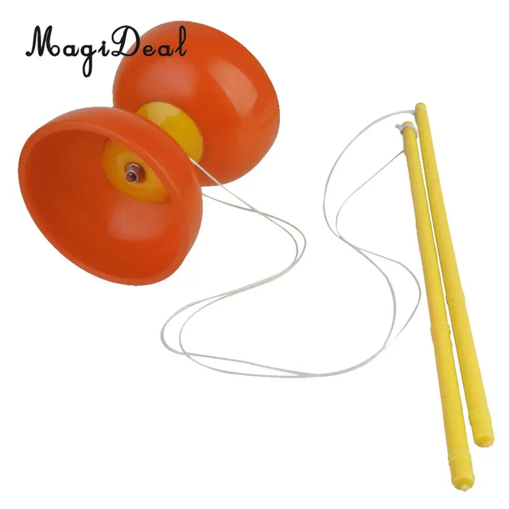 MagiDeal, традиционный китайский йо-йо мяч, пластический диаболо с ручками и струнным жонглированием для детской вечеринки, шоу, игрушки умения