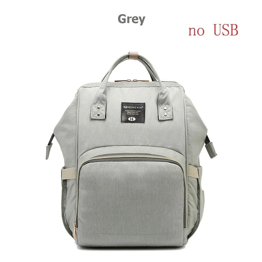 Insular бренд Мумия Материнство многофункциональная сумка для подгузников рюкзак подгузник сумка Desinger сумка для кормления сохраняющая тепло бутылка с USB - Цвет: grey no USB