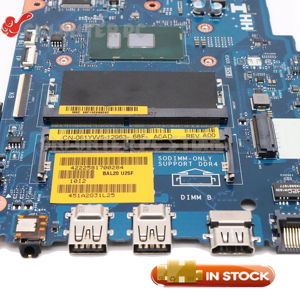 Best NOKOTION For Dell Inspiron 15 5567 Laptop Motherboard I7-7500U CPU DDR4 BAL21 LA-D802P CN-081YW5 081YW5 MAIN BOARD 2