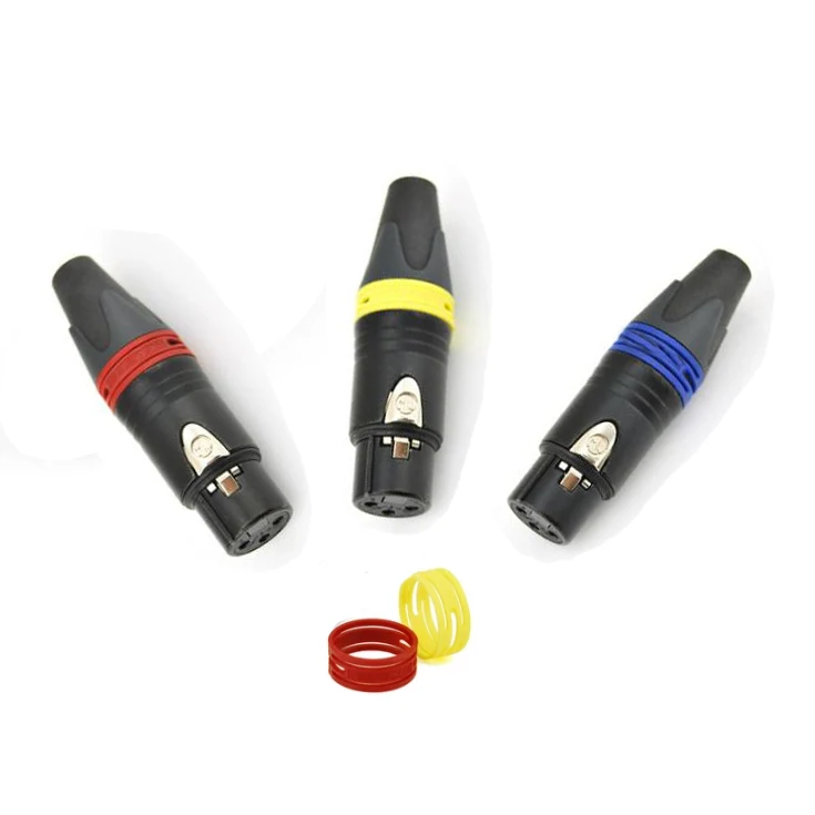 20 шт./лот NC3FXX 3 Pin MIC гнездовой разъем XLR Кабельный с красочным кольцом |