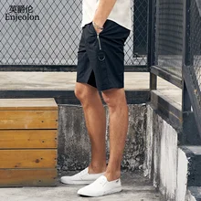 Enjeolon, топ, летние повседневные шорты, мужские, хлопок, Sim, одноцветные шорты, доступны по колено, высокое качество, K6280