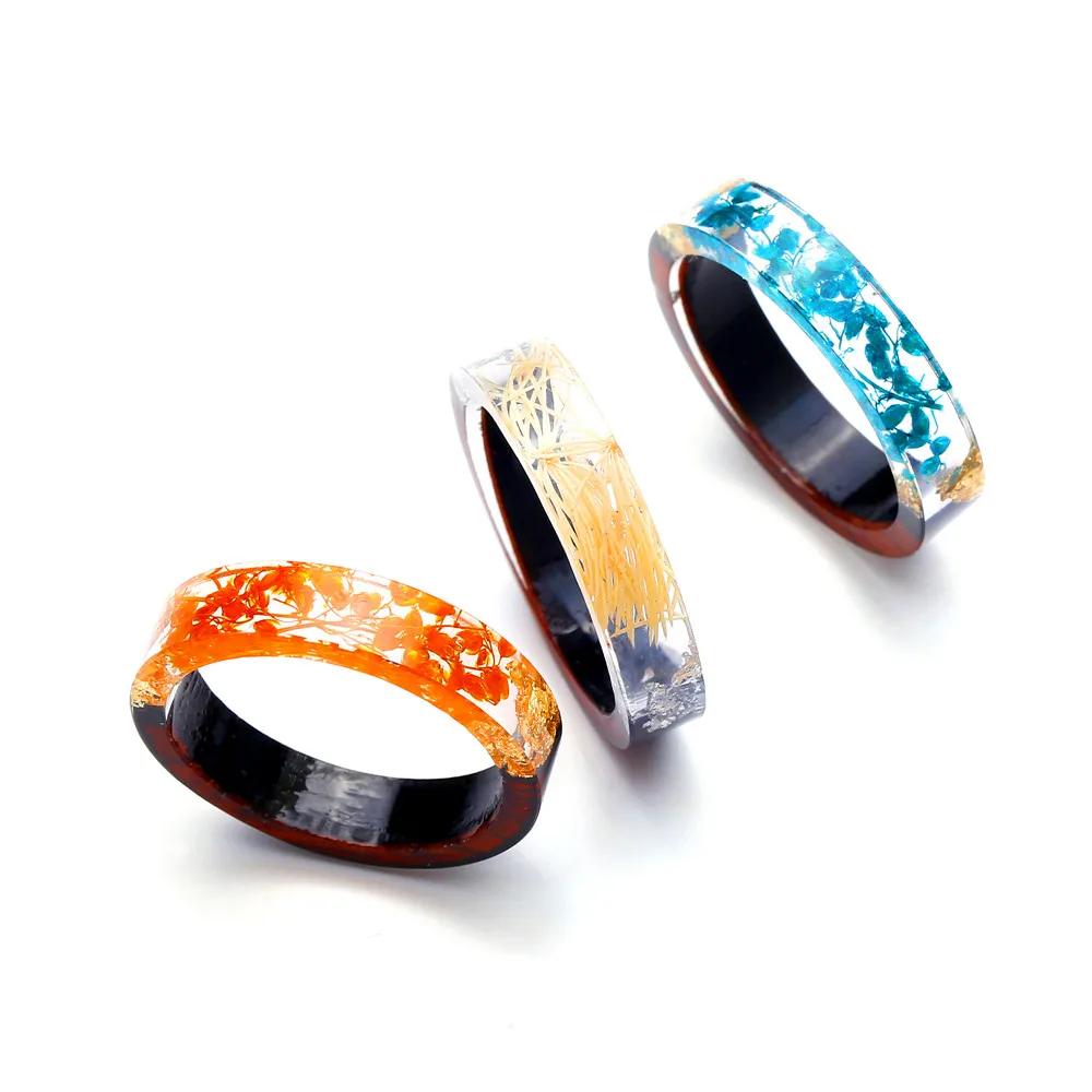 dried flower ring - resin flower ring