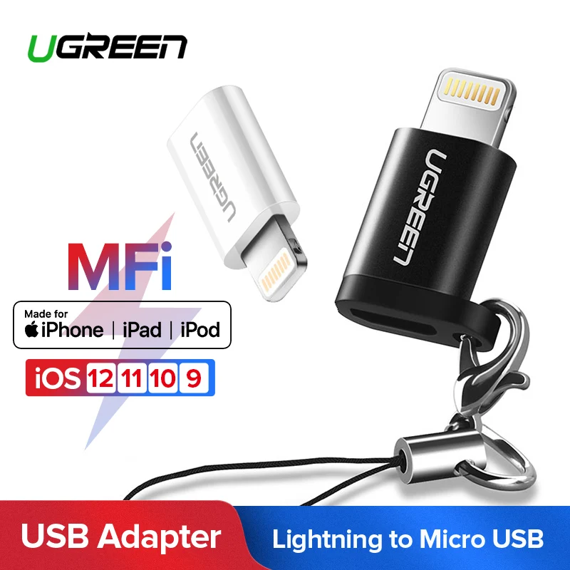 

Ugreen USB Adapter for iPhone 7 Lightning to Micro USB for iPhone X XS Max 6s Adapter Fast Charging Data Sync for iPad USB Cable