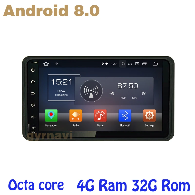 

Octa core PX5 android 8.0 Car GPS radio for Suzuki jimny 2007-2016 with full touch screen 4G RAM WIFI 4G bluetooth mirror link