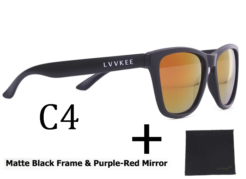 LVVKEE модные брендовые Дизайнерские мужские Солнцезащитные очки женские цветные линзы фирменный логотип с оригинальной упаковкой uv400 Солнцезащитные очки - Цвет линз: C4  no box