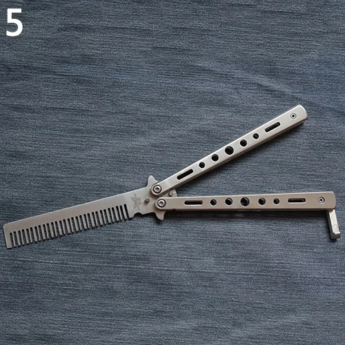 No Blade Butterfly Knife Shape Design Comb Butterfly Knife Training