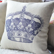 774 Творческий мультфильм Главная Мультфильм императорская корона печатных постельные принадлежности диван подушки без заполнения кровать автомобиль дома номер декабря