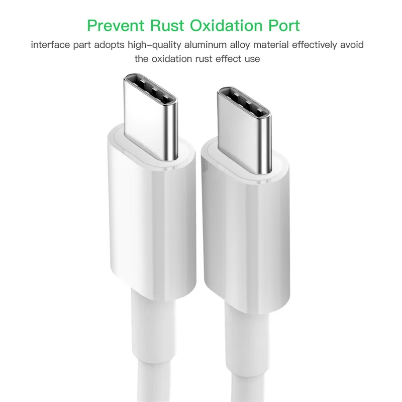 USB C كابل 3A سريع نوع C شحن كابل بيانات USB-C الذكور إلى نوع-C الذكور الهاتف المحمول كابل لجهاز ماكبوك ChromeBook نيكزس