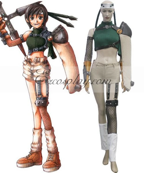 美品FF7ファイナルファンタジー7ユフィキサラギコスプレ衣装